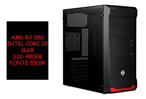 Pc Gamer Intel Core I5, 16gb Ram, 480gb Ssd, Rx580 8gb, 550w