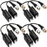 4 Pares Video Balun Camera Cftv Conversor Utp Hd Tvi Cvi Ahd