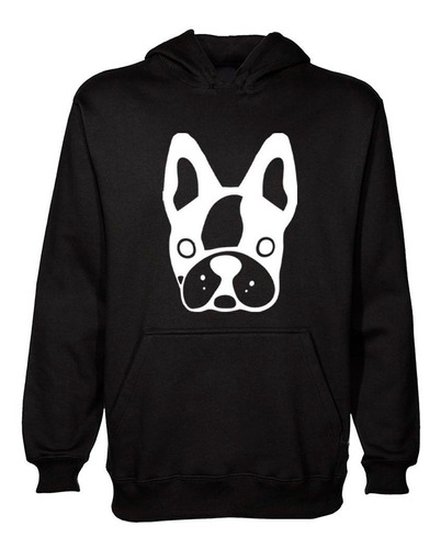 Buzo Canguro Cara De Perro Bulldog Vector Hoodie