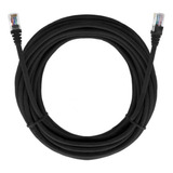 Cabo De Rede Cat6 5 Metros Preto Gigabity Rj45 Crimpado