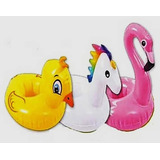 Posa Vaso Inflable Pileta Bebida Unicornio Pato Flamenco Color Multicolor