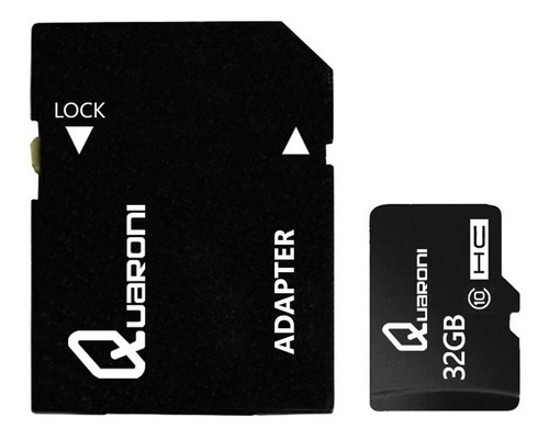 Tarjeta De Memoria Quaroni Microsd 32gb Clase 10 C/adaptador