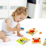 Pack 5 Puzzles Y Rompecabezas Para Niños Madera Elun Store