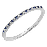 Dazzlingrock Collection Banda Apilable Redonda Zafiro Azul Y