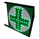 Cruz Led Farmacia 35 X 35 Cm Doble Faz Efectos