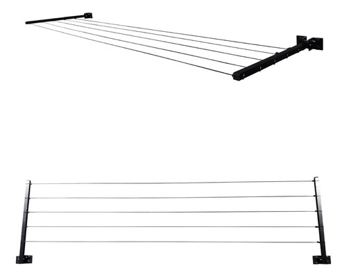 Varal Retratil Parede Muro 30kg Extensivel Até 4m - 5 Cordas