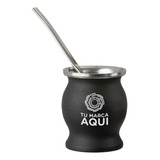 Mates Acero Inoxidable Personalizados + Bombilla X10u