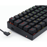 Teclado Redragon Dragonborn 60% Rgb Preto Switch Red Abnt2 Idioma Português Brasil