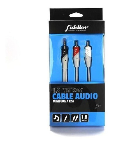 Cable Audio Y Mini Jack (3.5mm) A Rca 1.8mts Fiddler