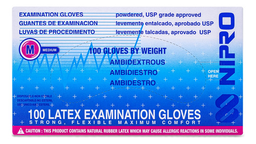 Guantes De Examinación Nipro Medianos 100 Piezas Nipro Medic