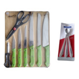 Set Cuchillos Cocina 9 Homeland +  Set 3 Cucharas Tramontina