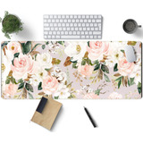 Alfombrilla De Teclado Con Diseño De Flores Rosas Para Juego