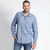 Camisa Hombre Potros Jacquard Cuello Italiano