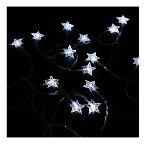 Guirnalda Estrellas Led 20u A Pila Navidad Deco