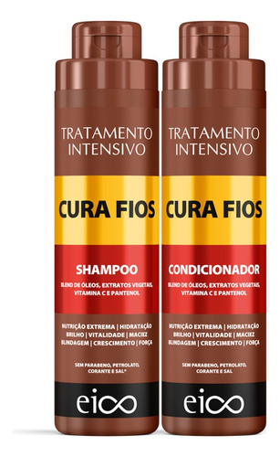 Eico Tratamento Cura Fios Shampoo 800ml Condicionador 750ml