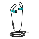 Fone De Ouvido Vokal In Ear E20 Azul Com Plug Stereo Contro