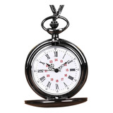 Reloj De Bolsillo Romano Vintage Con Colgante De Cuarzo Retr
