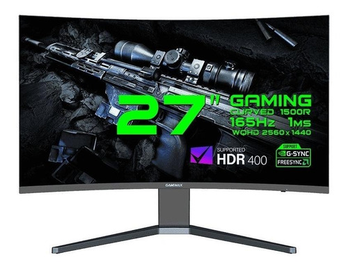 Monitor Gamer Curvo Gamemax Gmx27c165q Led 27  Negro 100v/240v