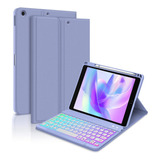 Funda Con Teclado Goojodoq / Para iPad 10.2 / Purple