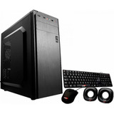 Gabinete Kit Sentey G28 500w Teclado + Mouse + Parlantes Color Negro