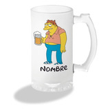 Tarro Cervecero Barney Los Simpson Con Nombre Personalizado