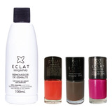 Kit 3 Esmalte Hipoalergênico Alergoshop Eclat + Removedor