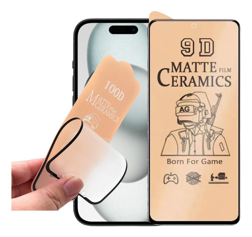 Vidrio Cerámico Matte Antihuella Para iPhone