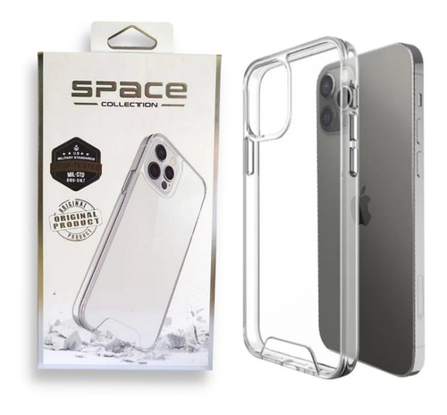 Capa Capinha Clear Case Space P/ iPhone 11 12 13 14 Pro Max