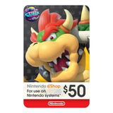 Nintendo Eshop 50 Usd Región Usa (entrega Inmediata)