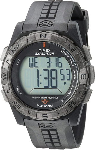 Reloj Pulsera Timex T49851 Para Hombres 43mm Color De La Correa Negro