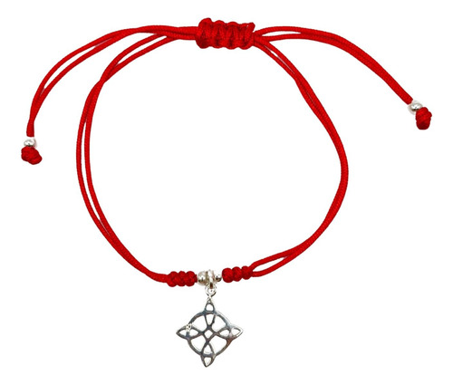 Pulsera Nudo De Bruja Hilo Rojo Plata 925 Caja Regalo