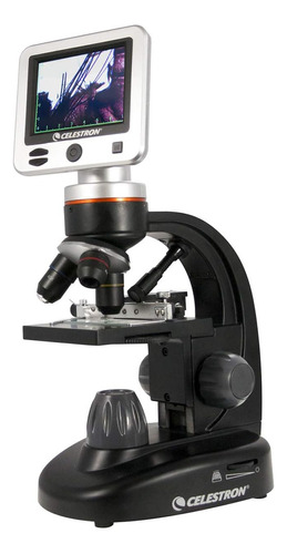Celestron Microscopio Digital Lcd Ii - Microscopio Biológico Con Cámara Digital Integrada De 5 Mp - Etapa Mecánica Ajustable - Estuche De Transporte Y Tarjeta Micro Sd De 1 Gb