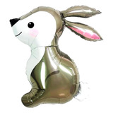 Globo Conejo Pascua Gigante Metalizado Huevo 