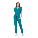 Scrubs Traje Clínico Para Mujer Natural Uniforms Conjunto Mé