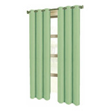 Cortinas Blackout 188cm Ancho X 240cm Largo En 2 Paneles Color Verde Sage