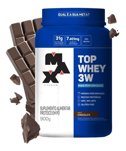 Max Titanium Professional Proteínas Top Whey 3w Pó