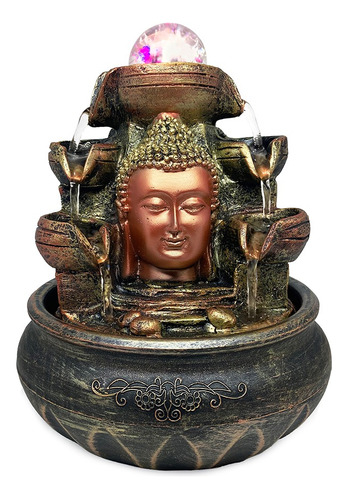 Fonte Buda Cascata De Água 4 Quedas Decoração Feng Shui