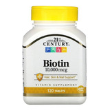Biotina 10,000mcg 120 Tablets Importada 21st Century