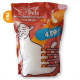 Areia Higiênica Cristais De Sílica Gel Gato Great Pets 1,6kg X 1.6kg De Peso Neto