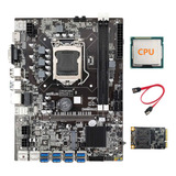 Placa Base B75 Eth Mining, Cpu, Ssd Msata De 128 G+cable Lga