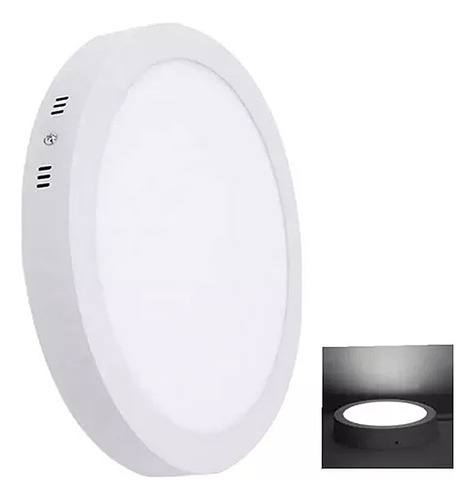 Foco Panel Plafón Led 18w Sobrepuesto Redondo Luz Frio/f026