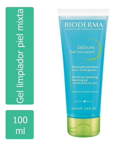 Gel Limpiador Sebium Piel Mixta Tubo Con 100 Ml Bioderma