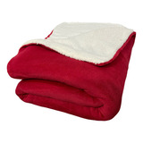 Cobertor Coberdrom Sherpa Dupla Face Quentinho De Inverno Cor Vermelho