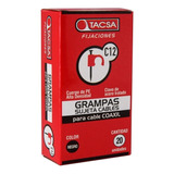 Grampas Sujeta Cable Tacsa N° 12 Para Cable Coaxil X10 Cajas
