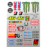 Kit De Adesivos Sticker - Moto Gp | 39 Peças + Brinde