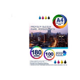 100 Hojas, Papel Fotográfico Glossy A4 Impresora 180g Brilla