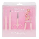 Beauty Creations - Kit De Cejas Y Pestañas Rosa Pastel 4 Pzs