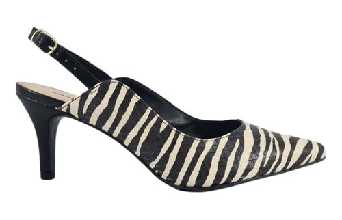 Scarpin Slingback Salto Médio Fashion Numeração Especial Ana