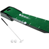 Juego Golf Interior Con Retorno D Bolas Tapete Putting Green