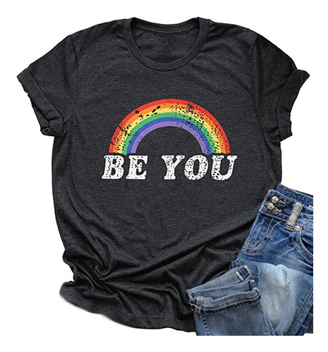 Playera Camiseta Arcoiris Colores Se Tu, Be You Rainbow 